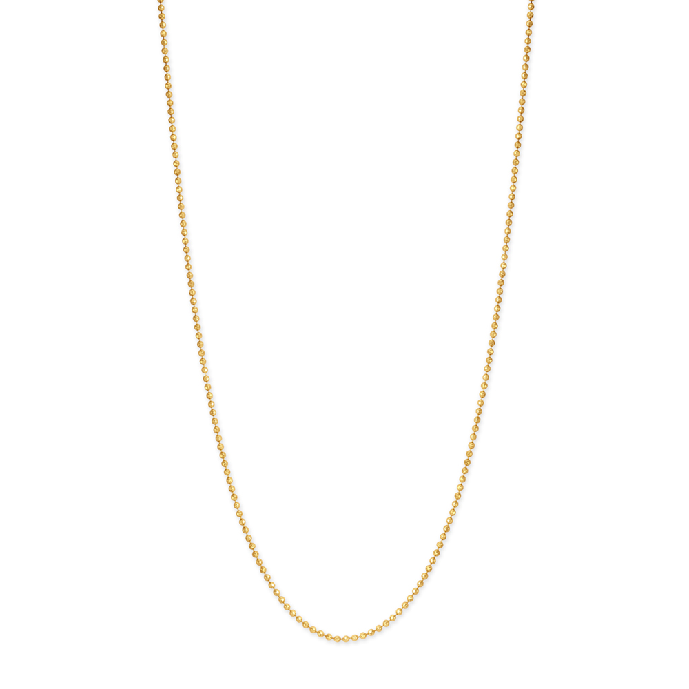18KT Yellow Gold Hexagonal Gold Beaded Chain,,hi-res image number null