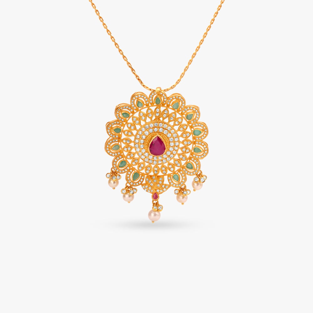 Sunburst Chakkri Gold Choti Set,,hi-res image number null