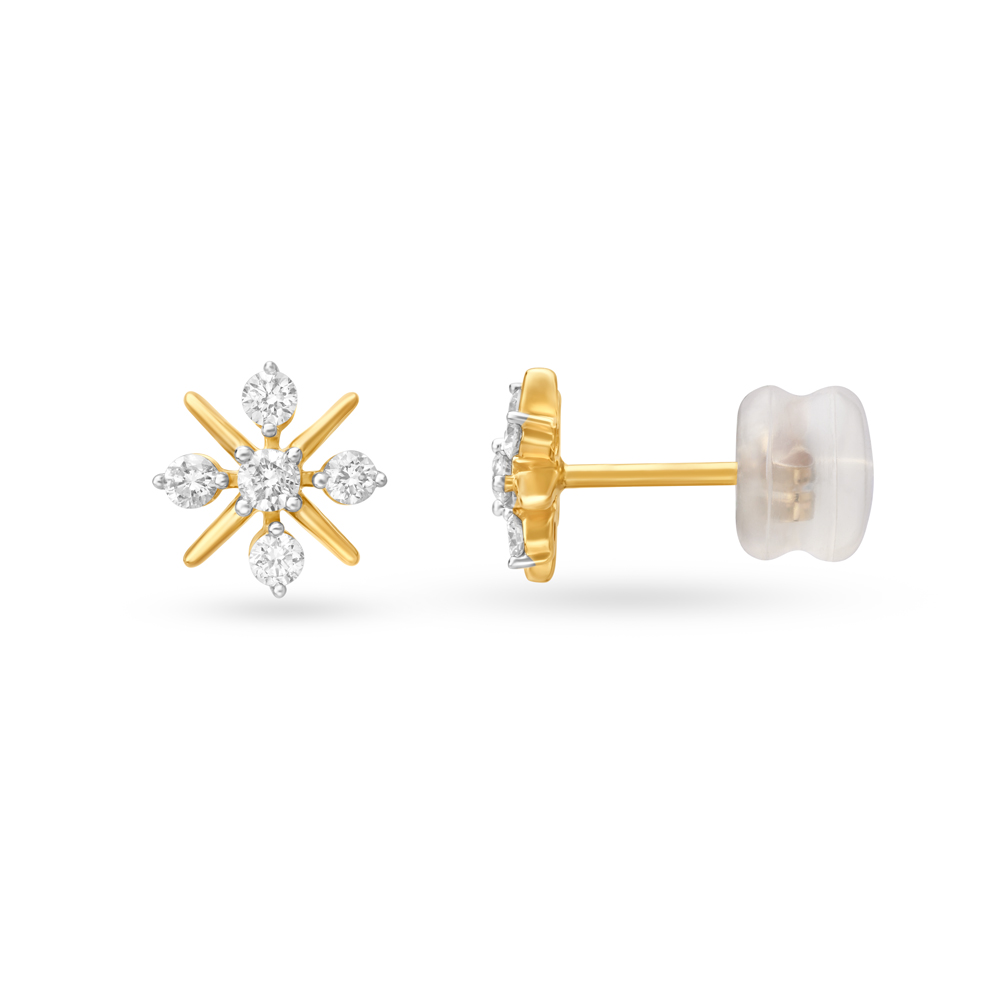 Winsome Nakshatra Motif Diamond Stud Earrings,,hi-res image number null