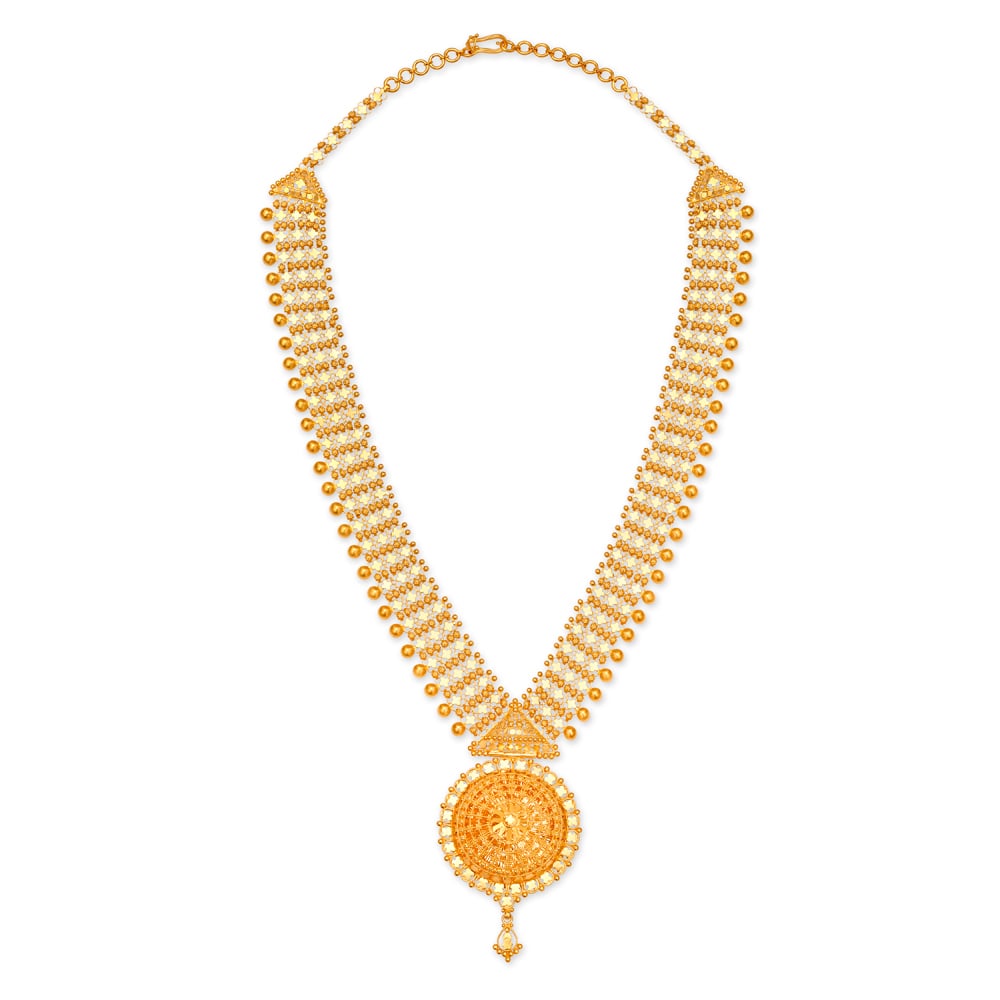 Dazzling Gold Gujarati Chandan Haram,,hi-res image number null
