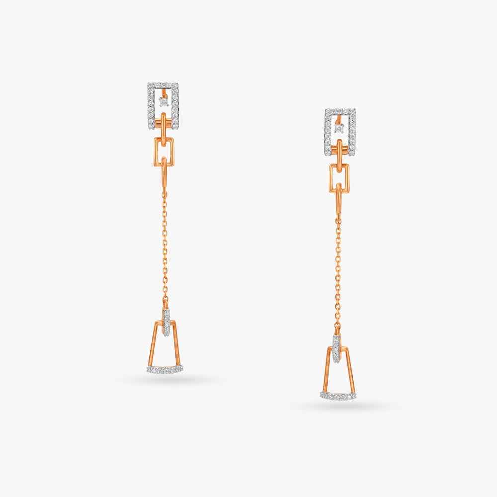 Classy Edgy Diamond Drop Earrings,,hi-res image number null