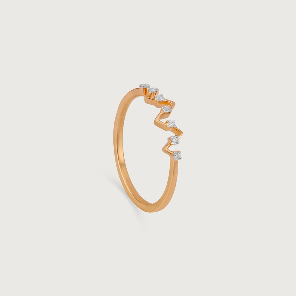 Sparkling Summit Gold & Diamond Finger Ring,,hi-res image number null