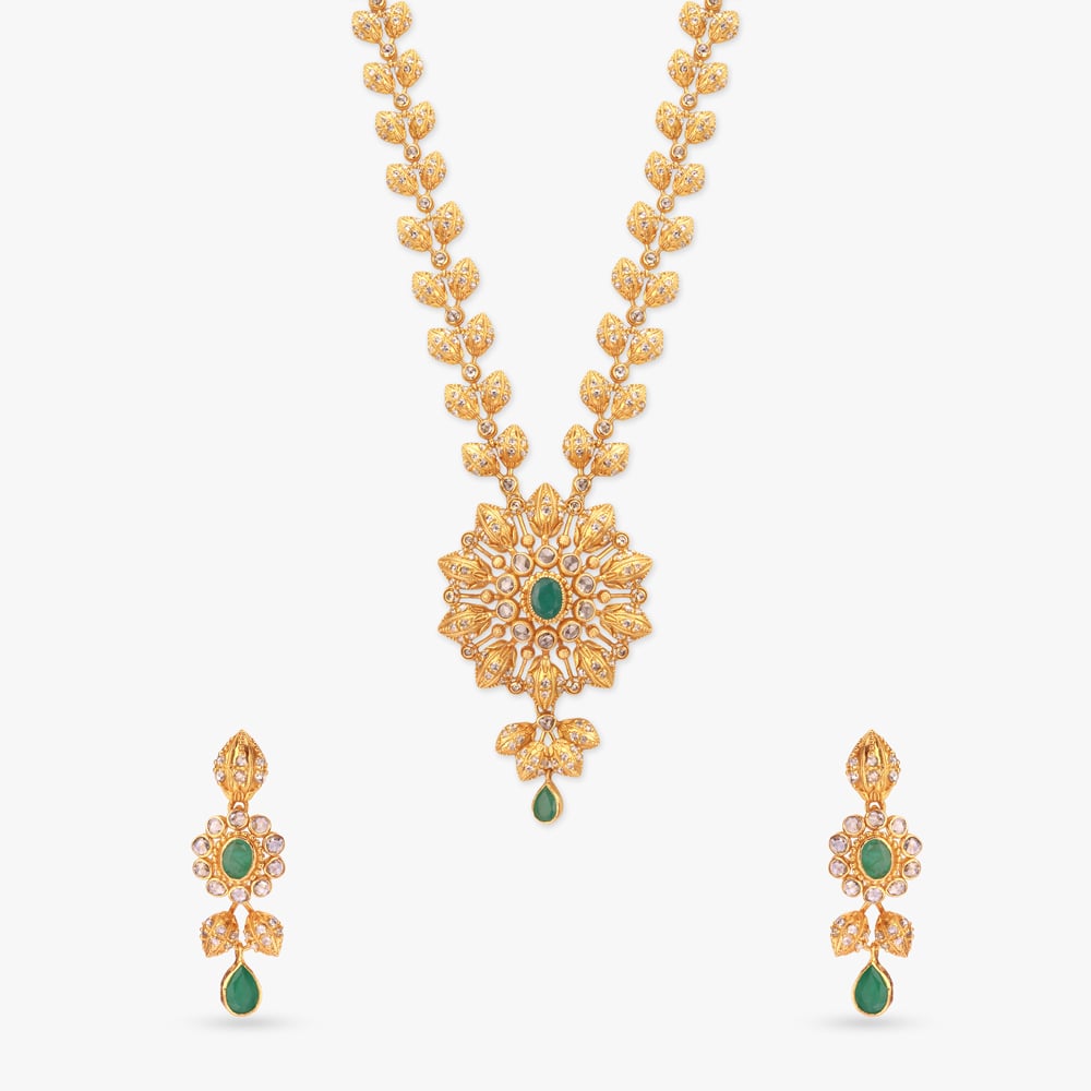 Chiselled Crest Gold Necklace Set,,hi-res image number null