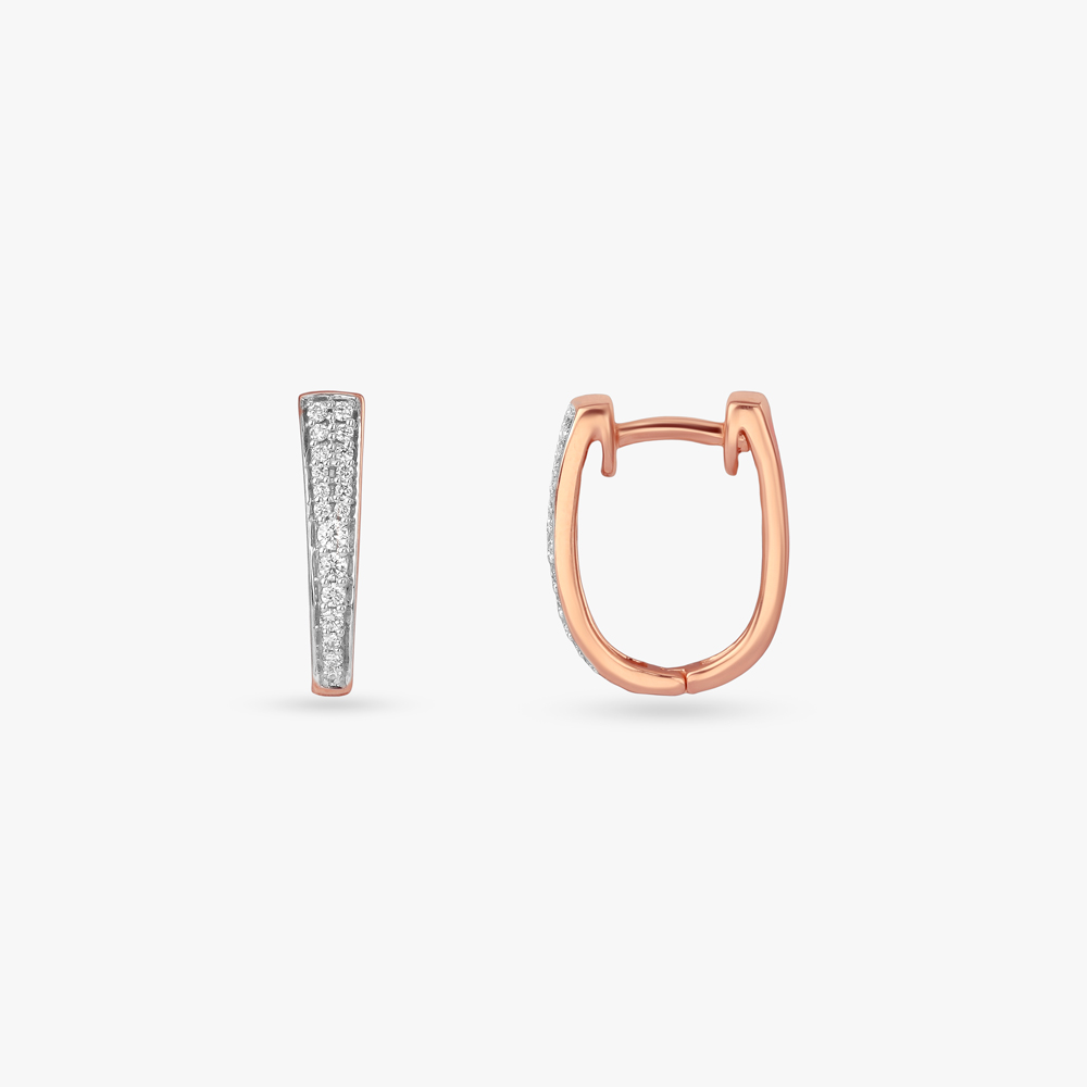 Coral Flip Diamond Hoop Earrings,,hi-res image number null