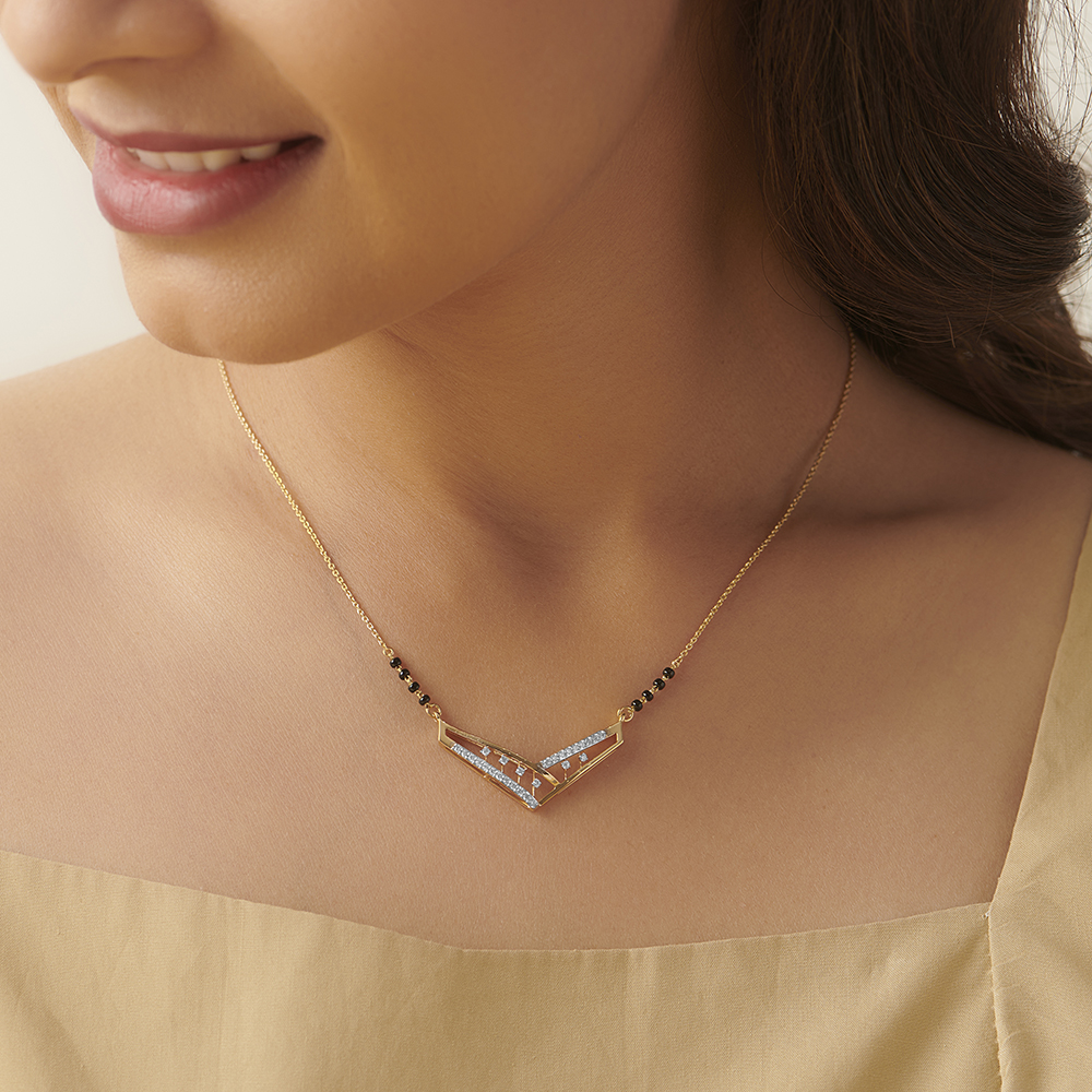 Sleek Diamond Mangalsutra,,hi-res image number null