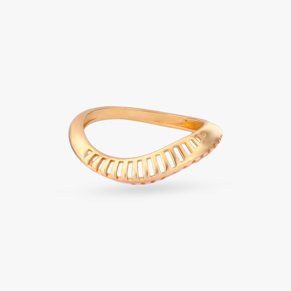 Linear Wing Gold Ring,,hi-res image number null