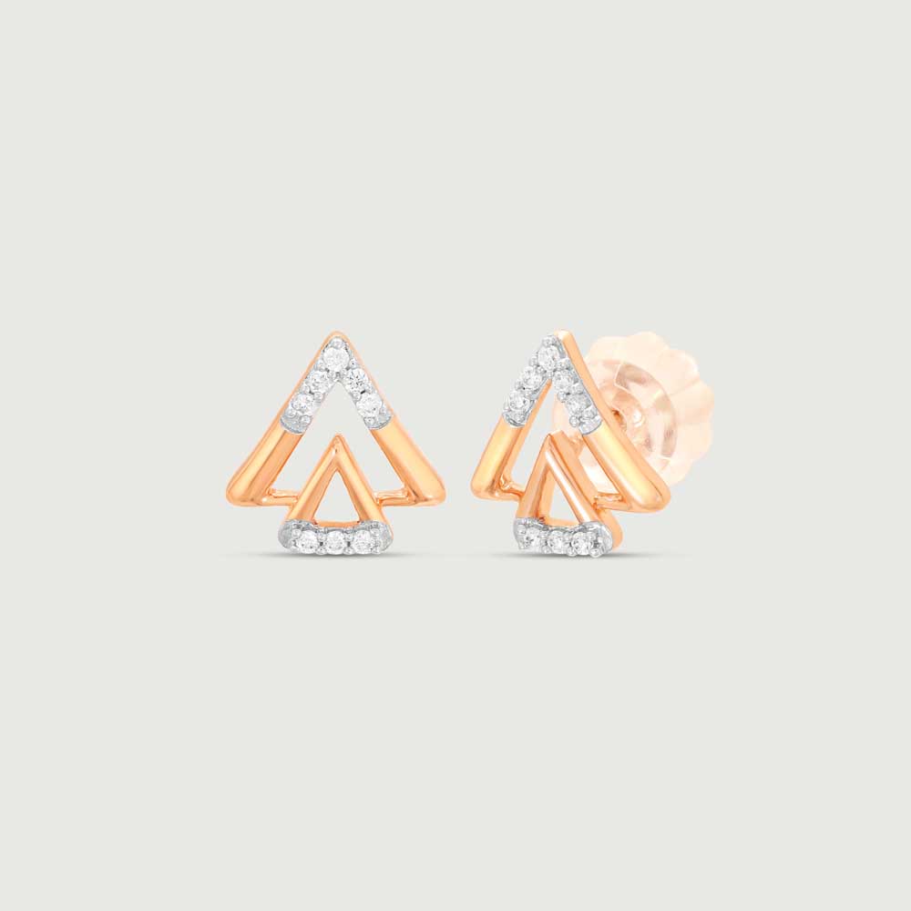 Gleam Edge Diamond Stud Earrings,,hi-res image number null