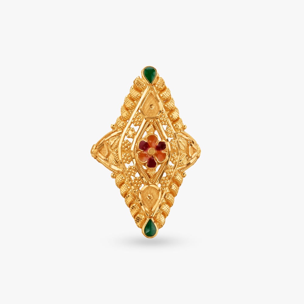 

Ornate Lattice Gold Ring