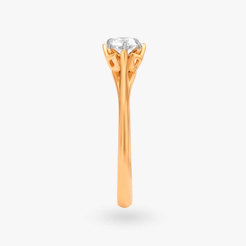 Petal Crest Solitaire Ring,,hi-res image number null