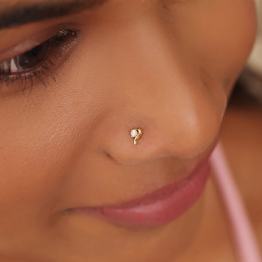 Freshtrends 18 Gauge Diamond Nose Ring Diamond Nose Ring Genuine
