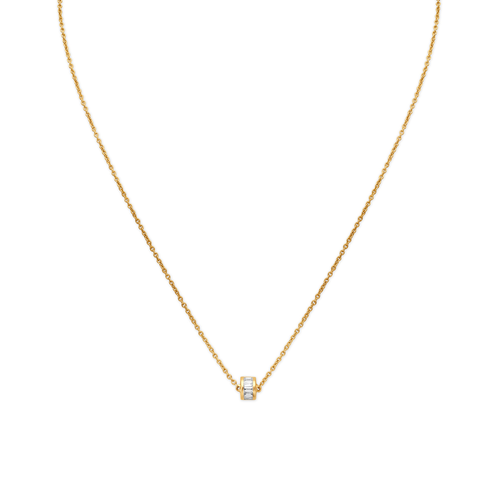 Wheel Motif Diamond Pendant with Chain for Kids,,hi-res image number null
