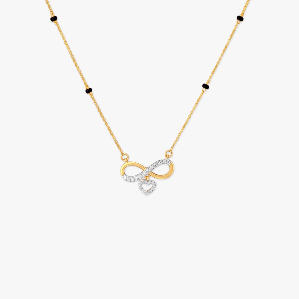 Infinite Heart Diamond Mangalsutra,,hi-res image number null