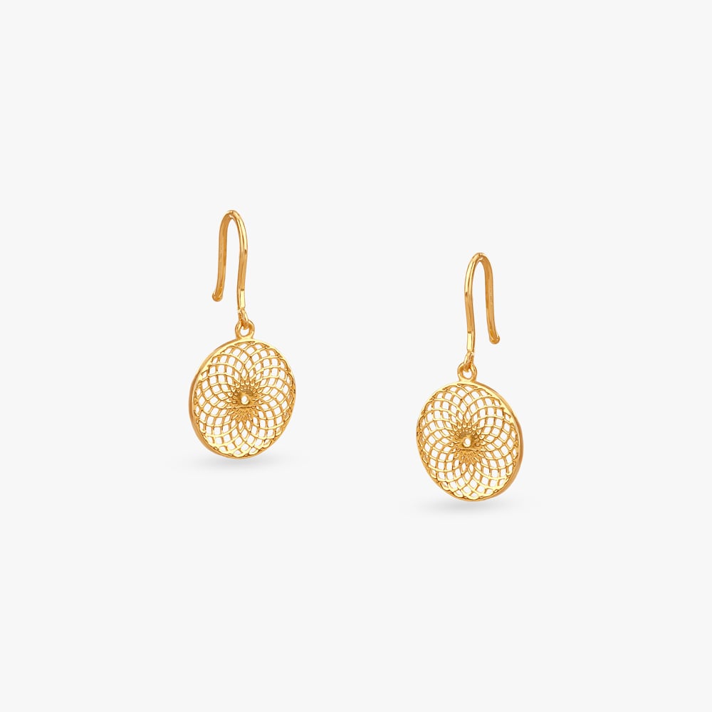 Radiant Web Gold Pendant with Chain and Earrings Set,,hi-res image number null