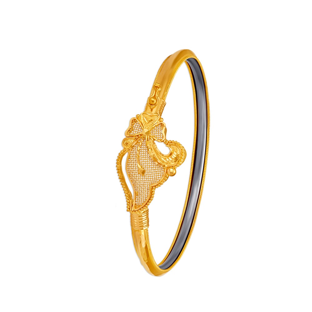 Mesh Pattern Gold Bangle,,hi-res image number null