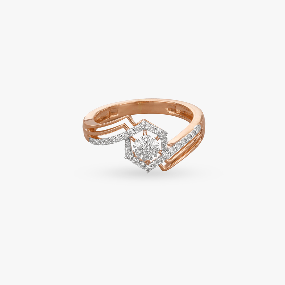 Sparkling Structure Diamond Finger Ring,,hi-res image number null