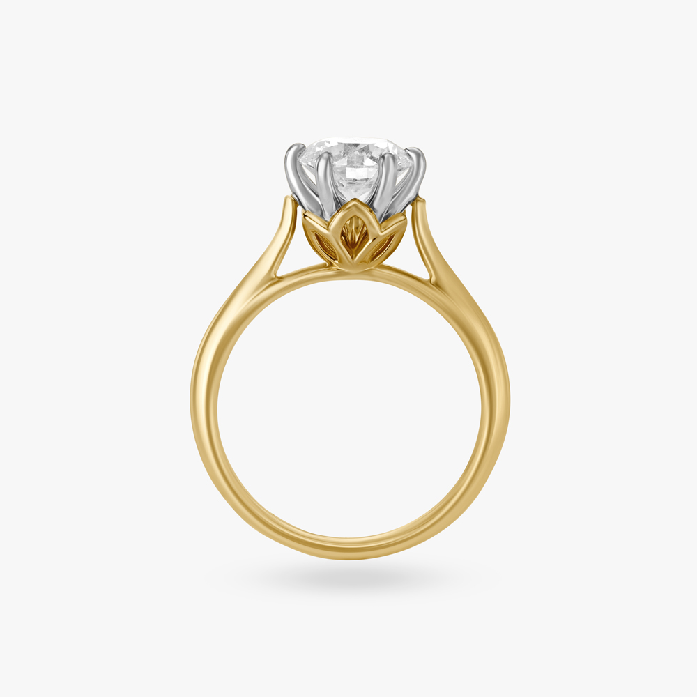 Petal Crest Solitaire Ring,,hi-res image number null