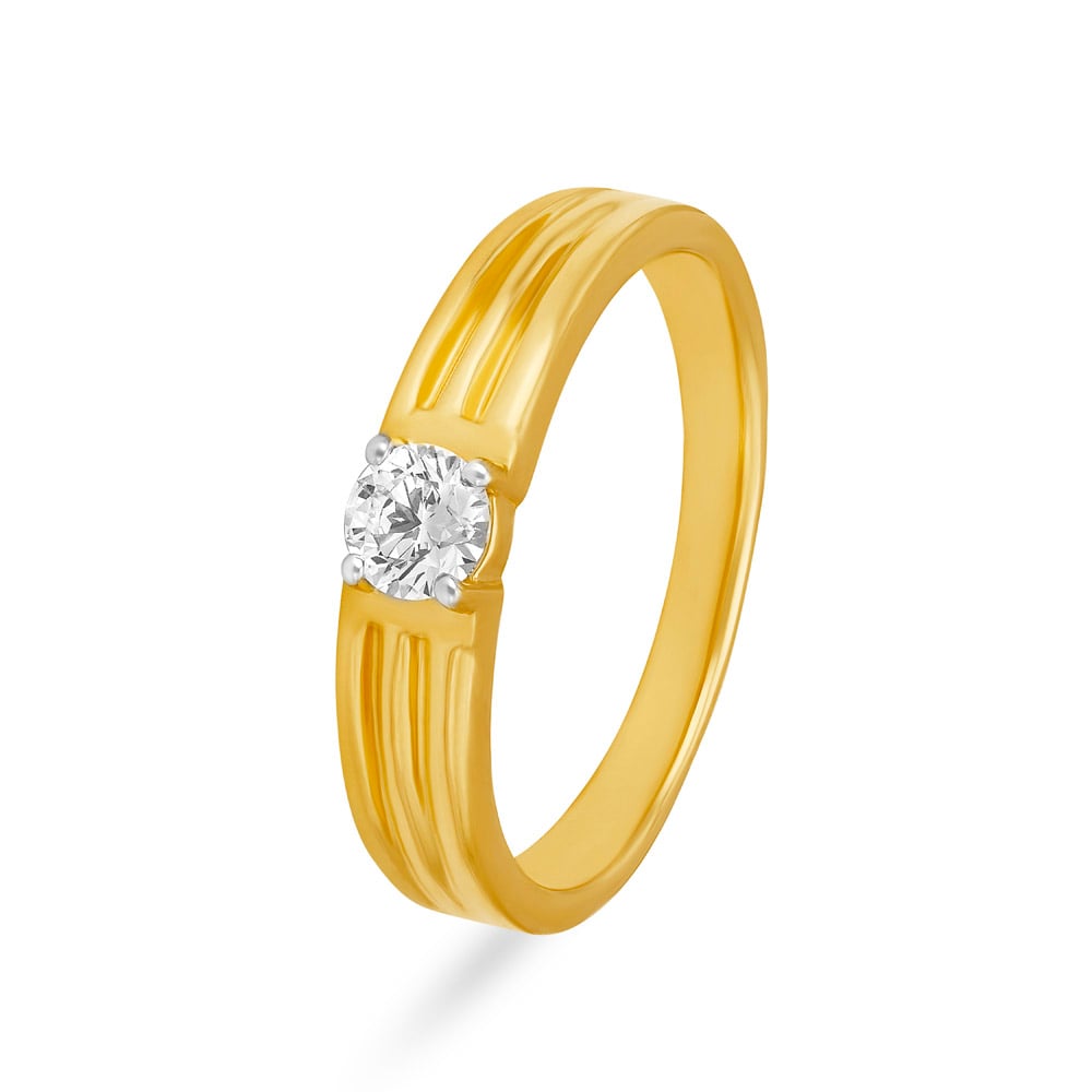 Charming Tiered Single Stone Solitaire Ring for Men,,hi-res image number null