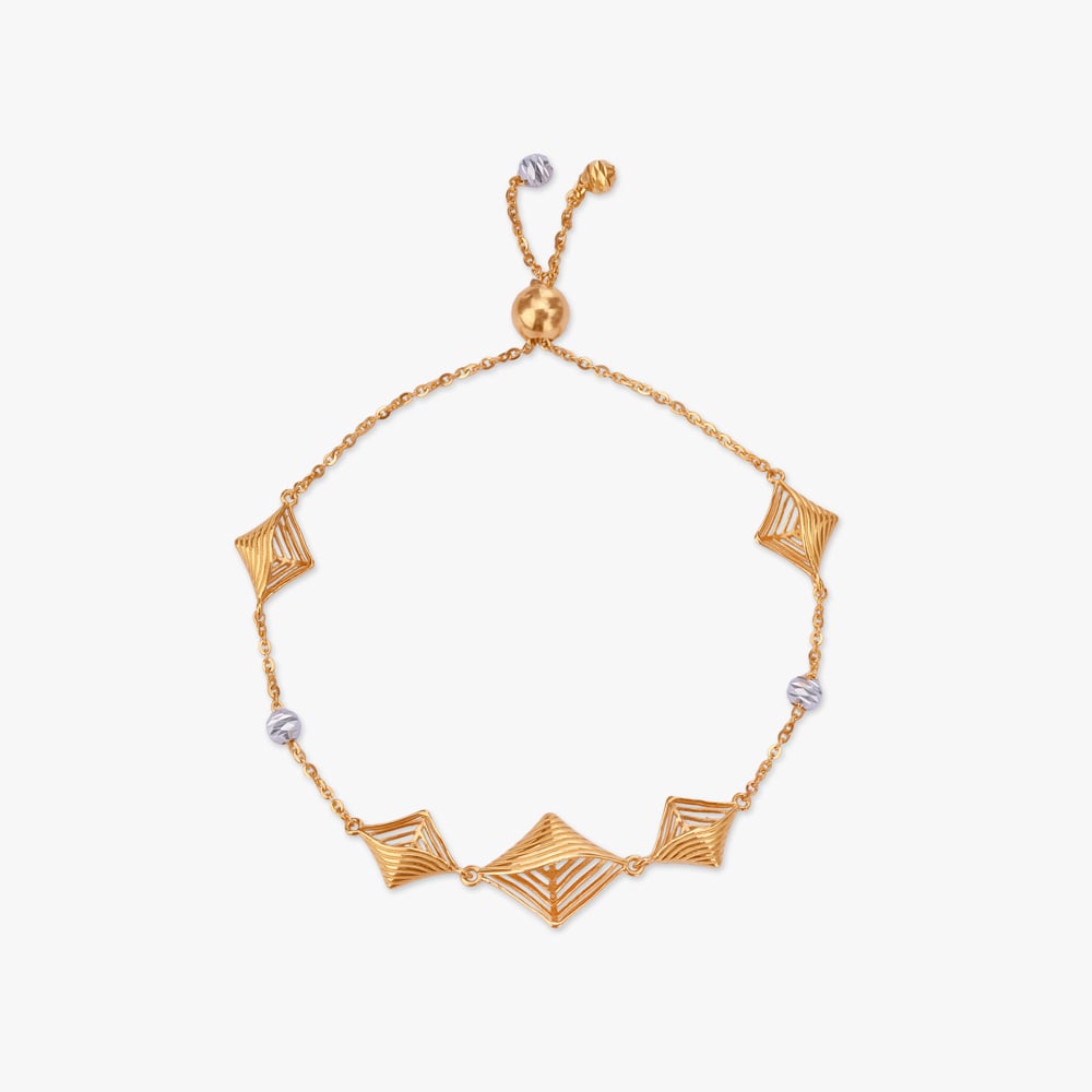 

Geometric Web Gold Bracelet