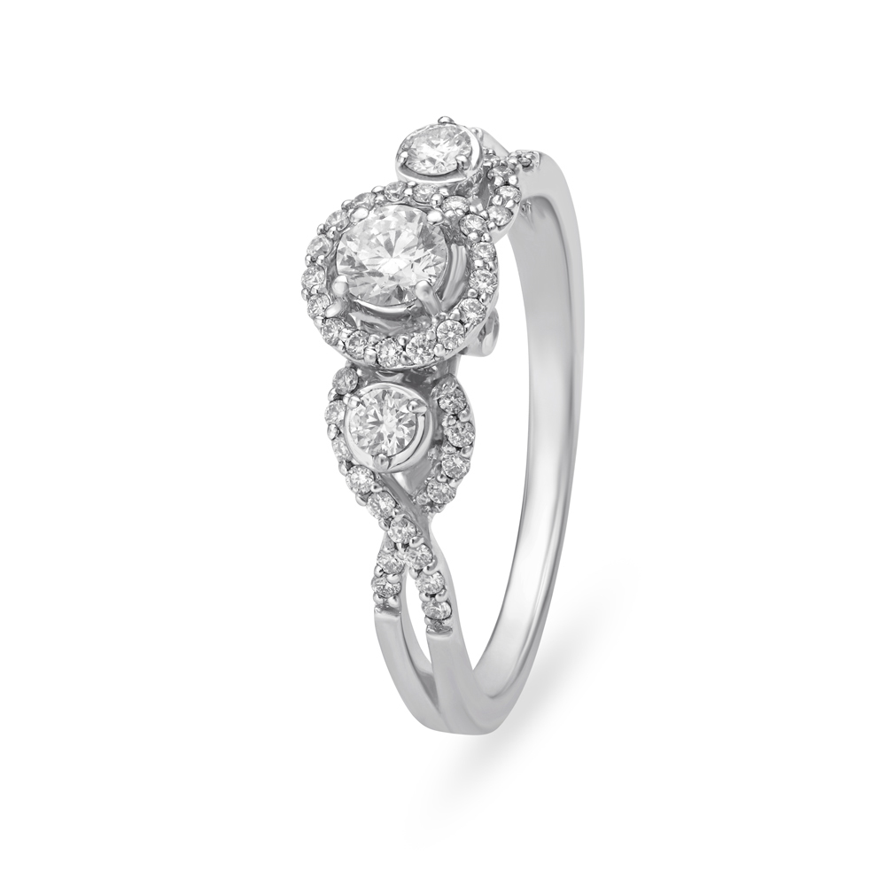 Royal White Gold and Diamond Ring,,hi-res image number null