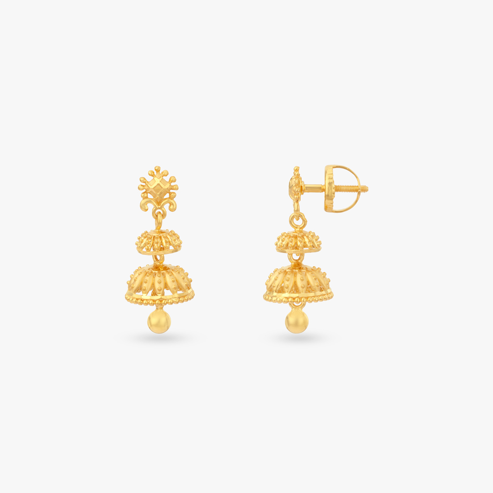 

Mini Melody Gold Jhumka Earrings for Kids