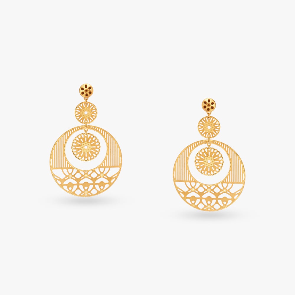

Geometric Gold Drop Earrings
