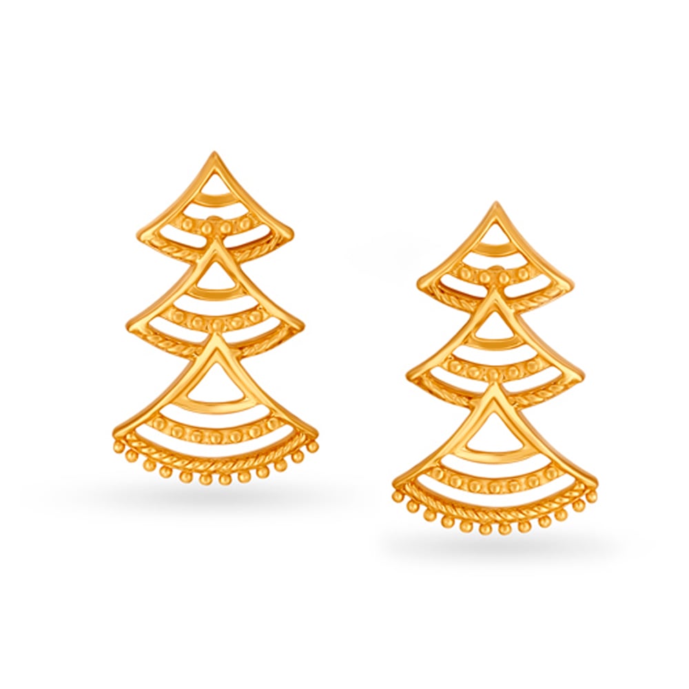 Splendid Gold Pendant and Earrings Set,,hi-res image number null