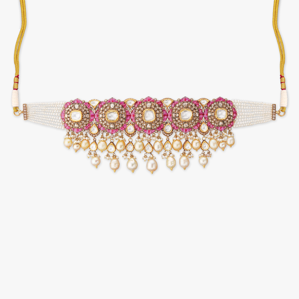 Polki & Ruby Choker Neckwear Set,,hi-res image number null