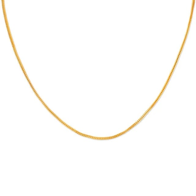 Sleek Gold Foxtail Chain,,hi-res image number null
