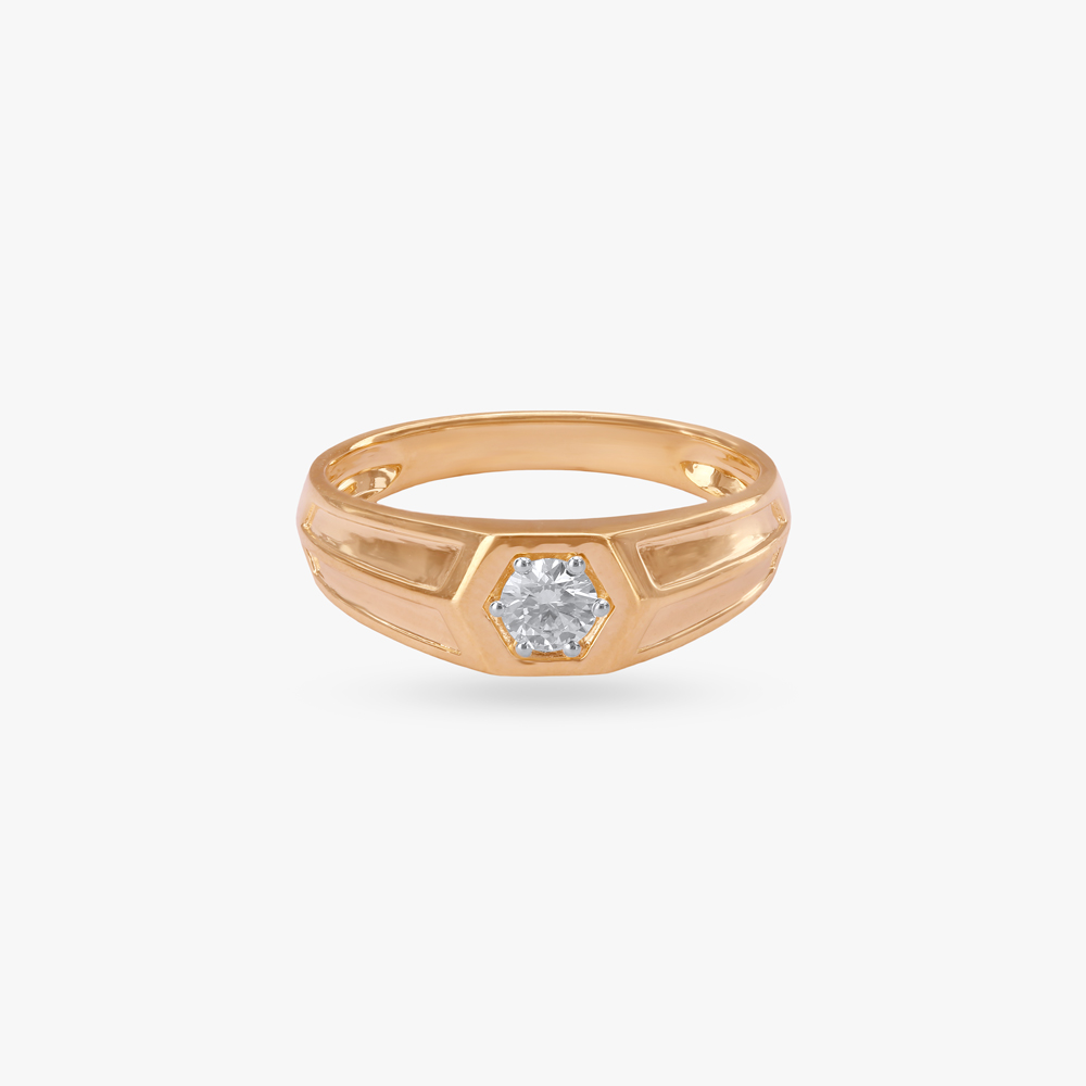 Hexa Bold Diamond Ring for men,,hi-res image number null