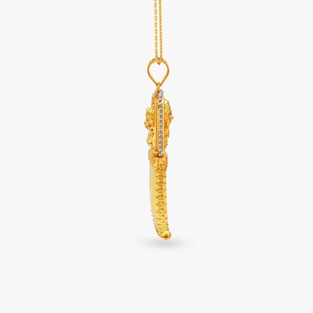 Hanuman and Sai Baba Reversable Pendant,,hi-res image number null