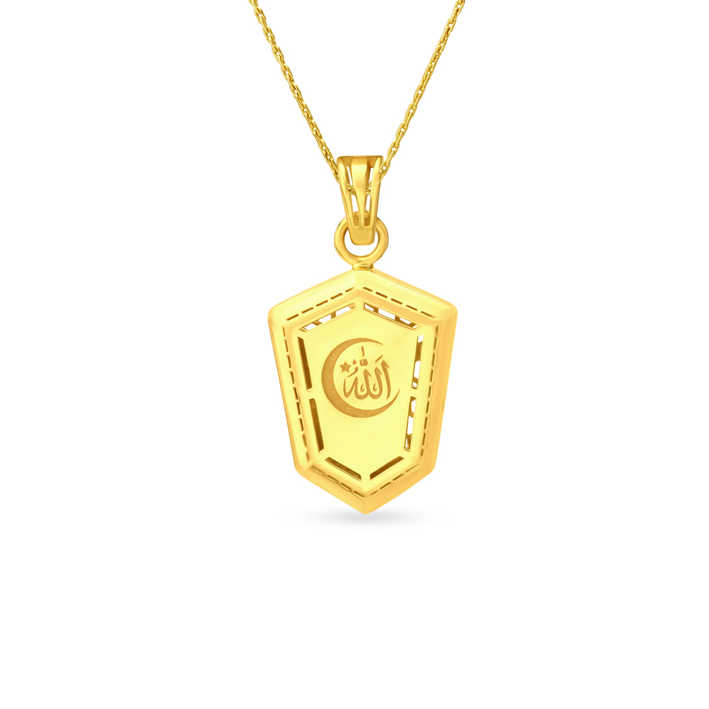 Islamic Symbol Engraved Men's Laser Cut Pendant