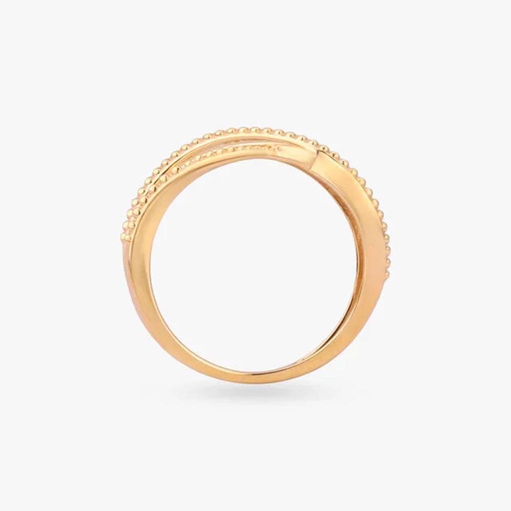 Textured Wave Gold Ring,,hi-res image number null