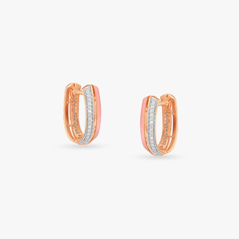 Double Take Diamond Hoop Earrings,,hi-res image number null