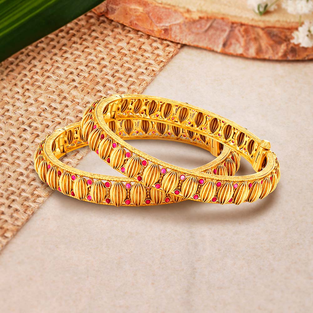Mesmerising Gold Bangles,,hi-res image number null