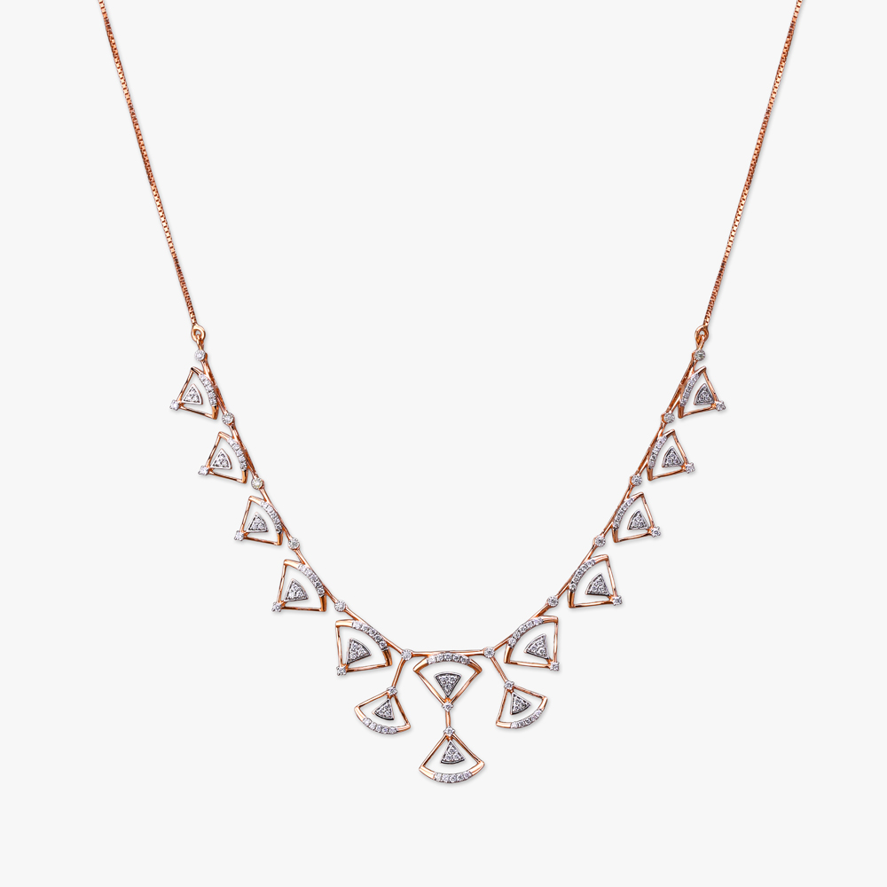 Blush Triangles Diamond Necklace Set,,hi-res image number null