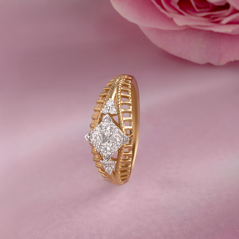 Love Lock Gold & Diamond Finger Ring,,hi-res image number null