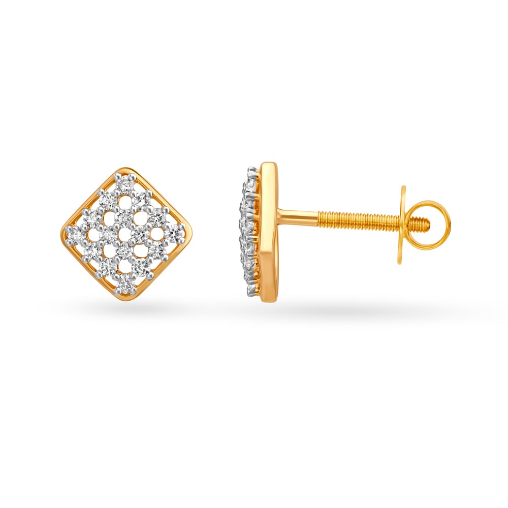 Enigmatic Diamond Stud Earrings,,hi-res image number null