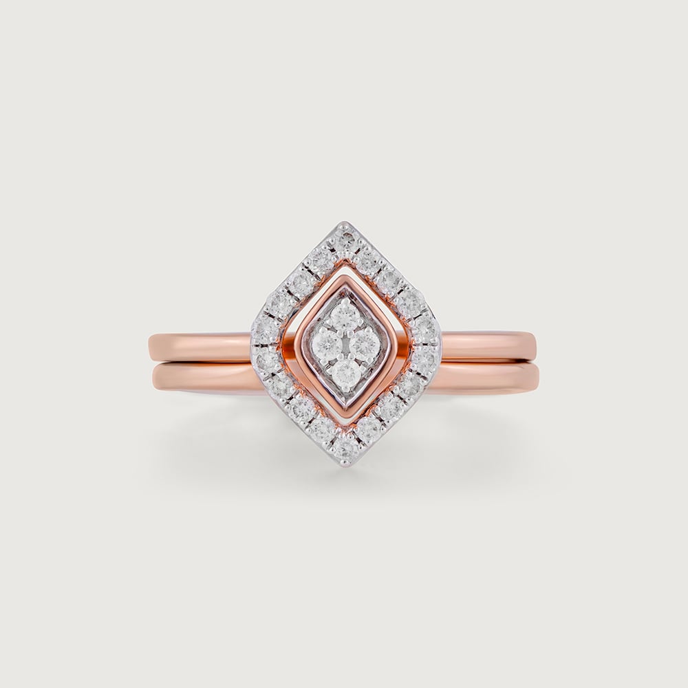 Vintage Glam Gold & Diamond Finger Ring,,hi-res image number null