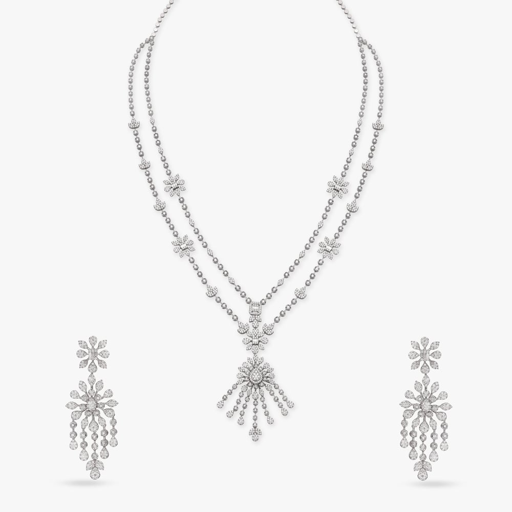 Blooms of Mirage Diamond Necklace Set
