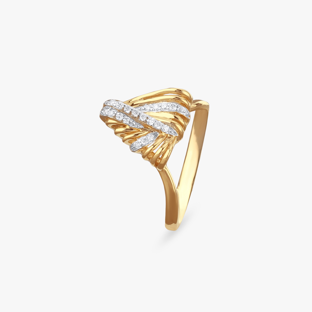 Radiant Twist Diamond Finger Ring,,hi-res image number null