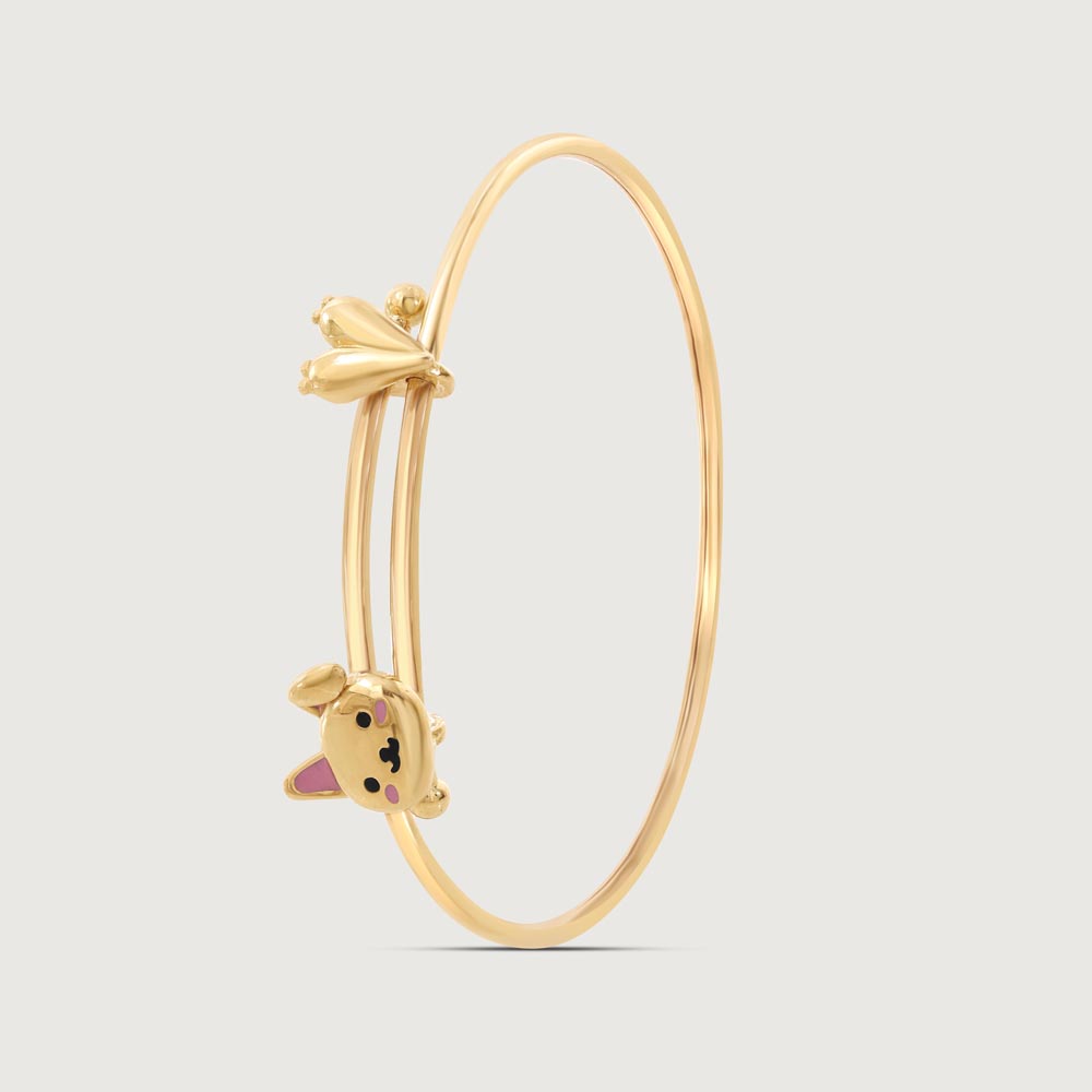 Cuddle Bear Gold Bangle,,hi-res image number null