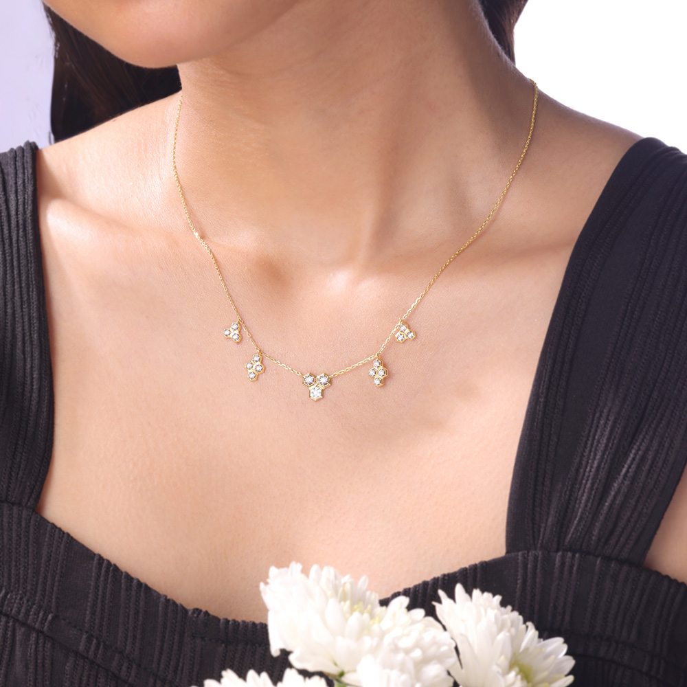 Honeycomb Harmony Diamond Necklace,,hi-res image number null