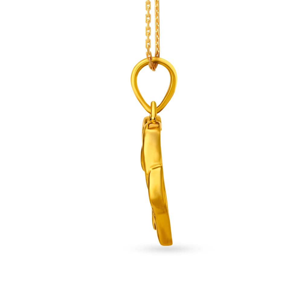 

Lovely 22 Karat Yellow Gold Heart Pendant