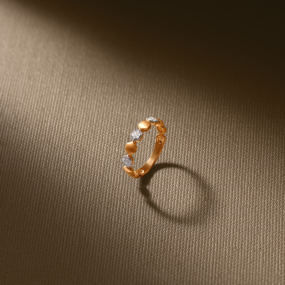 Bold Geometric Diamond Ring,,hi-res image number null