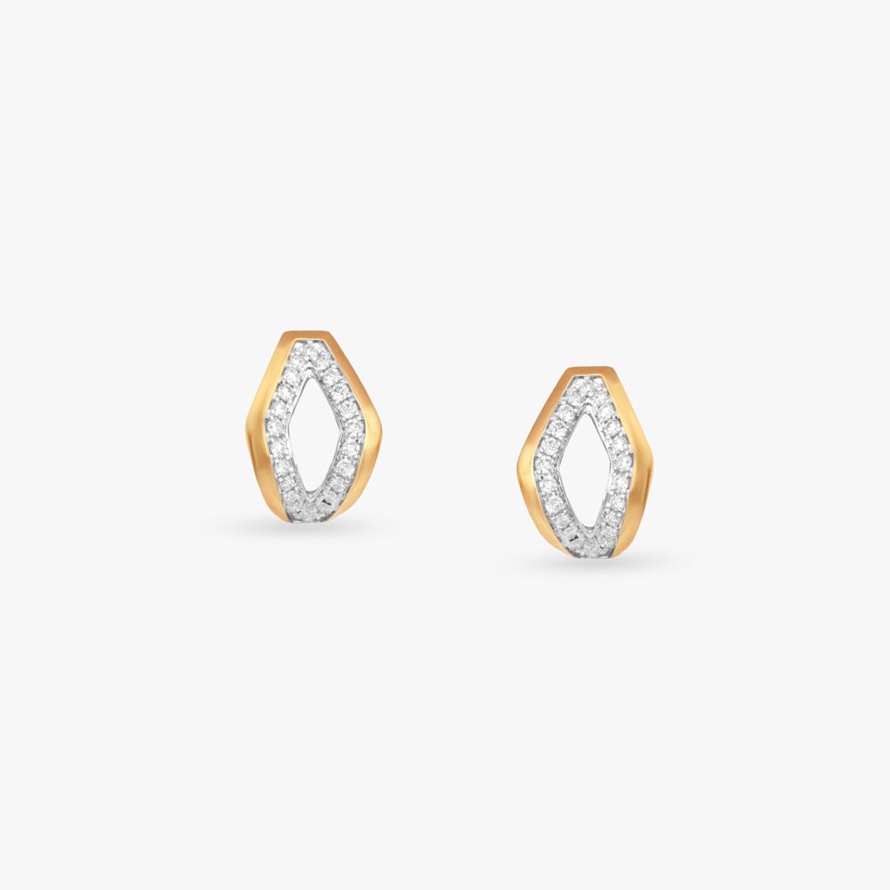 Luminous Contour Diamond Hoop Earrings,,hi-res image number null
