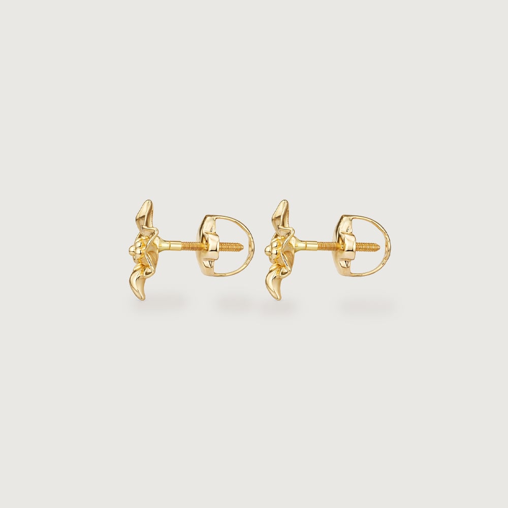 Blooming Radiance Gold Stud Earrings,,hi-res image number null