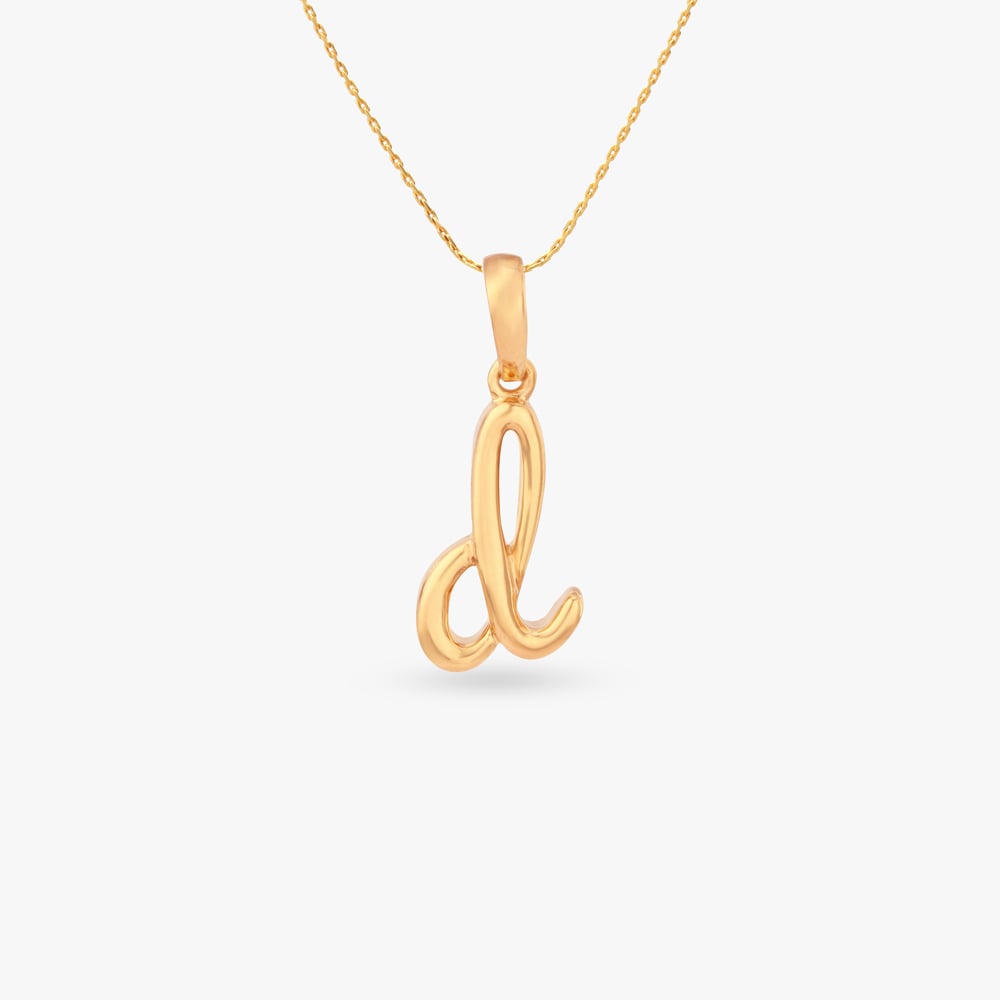 

Signature D Gold Pendant