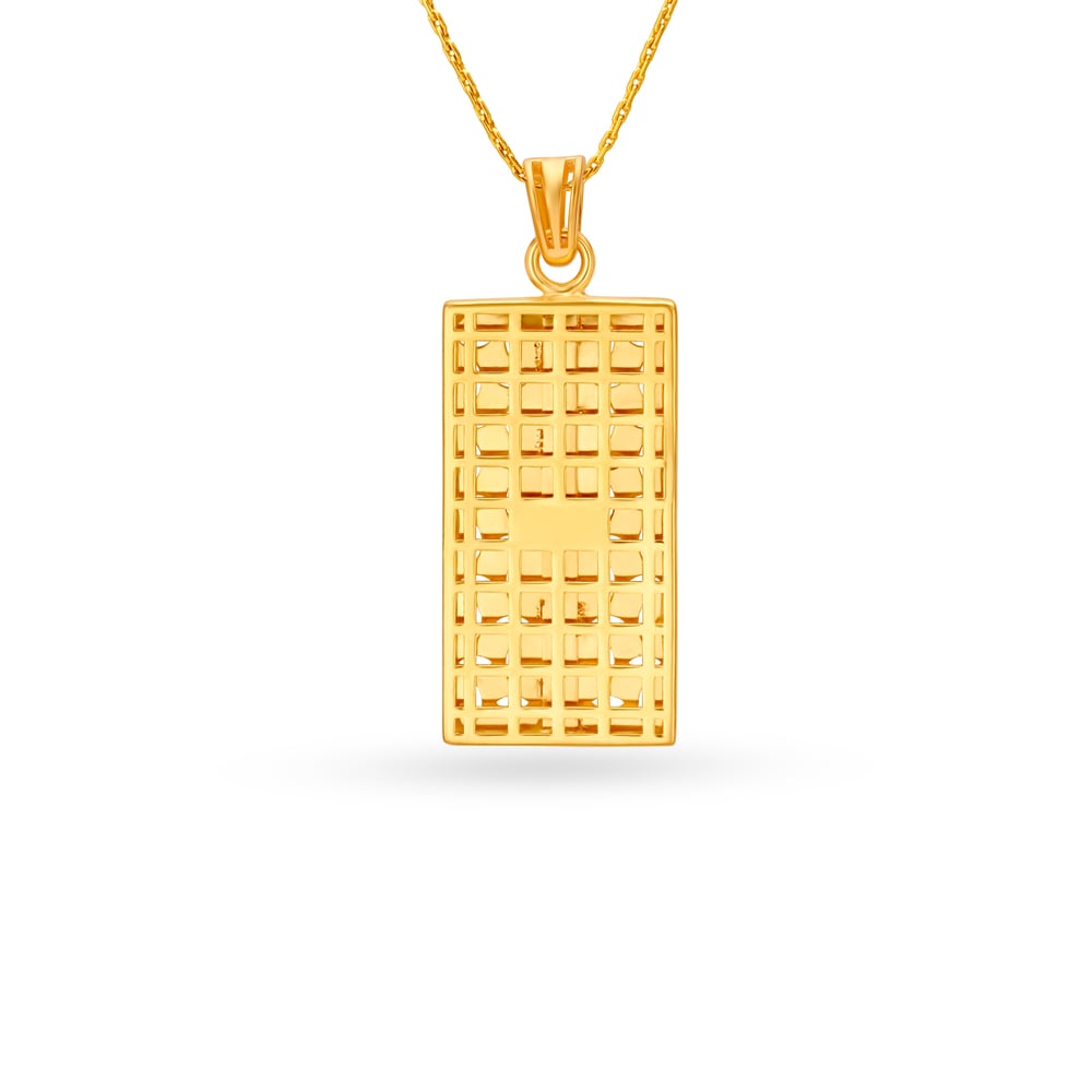 Carved Gold Pendant For Men,,hi-res image number null