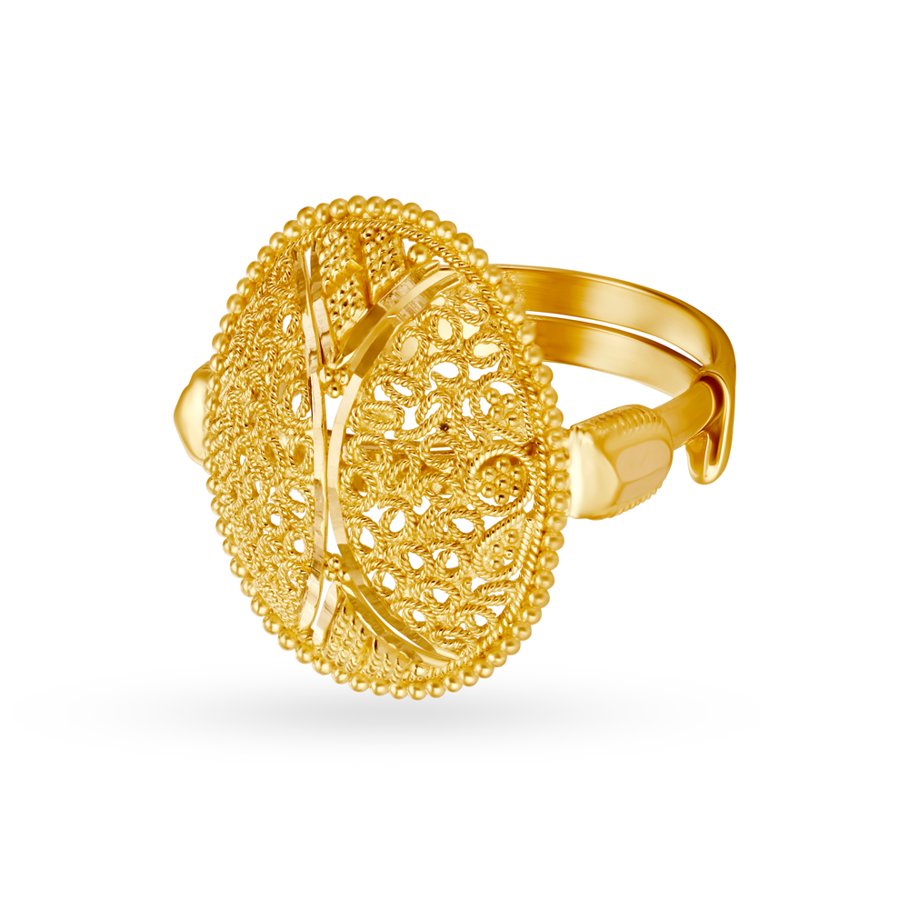 Traditional Gold Filigree Ring,,hi-res image number null