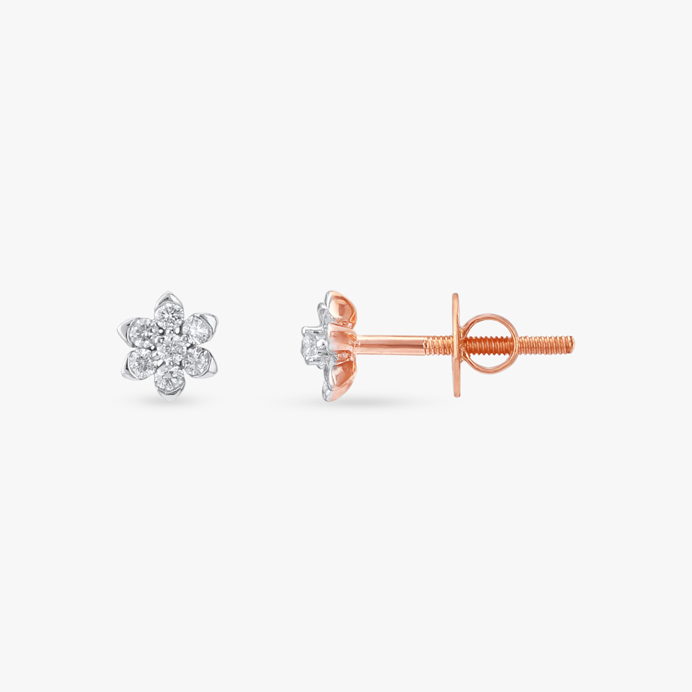 Daisy Dazzle Diamond Stud Earrings,,hi-res image number null